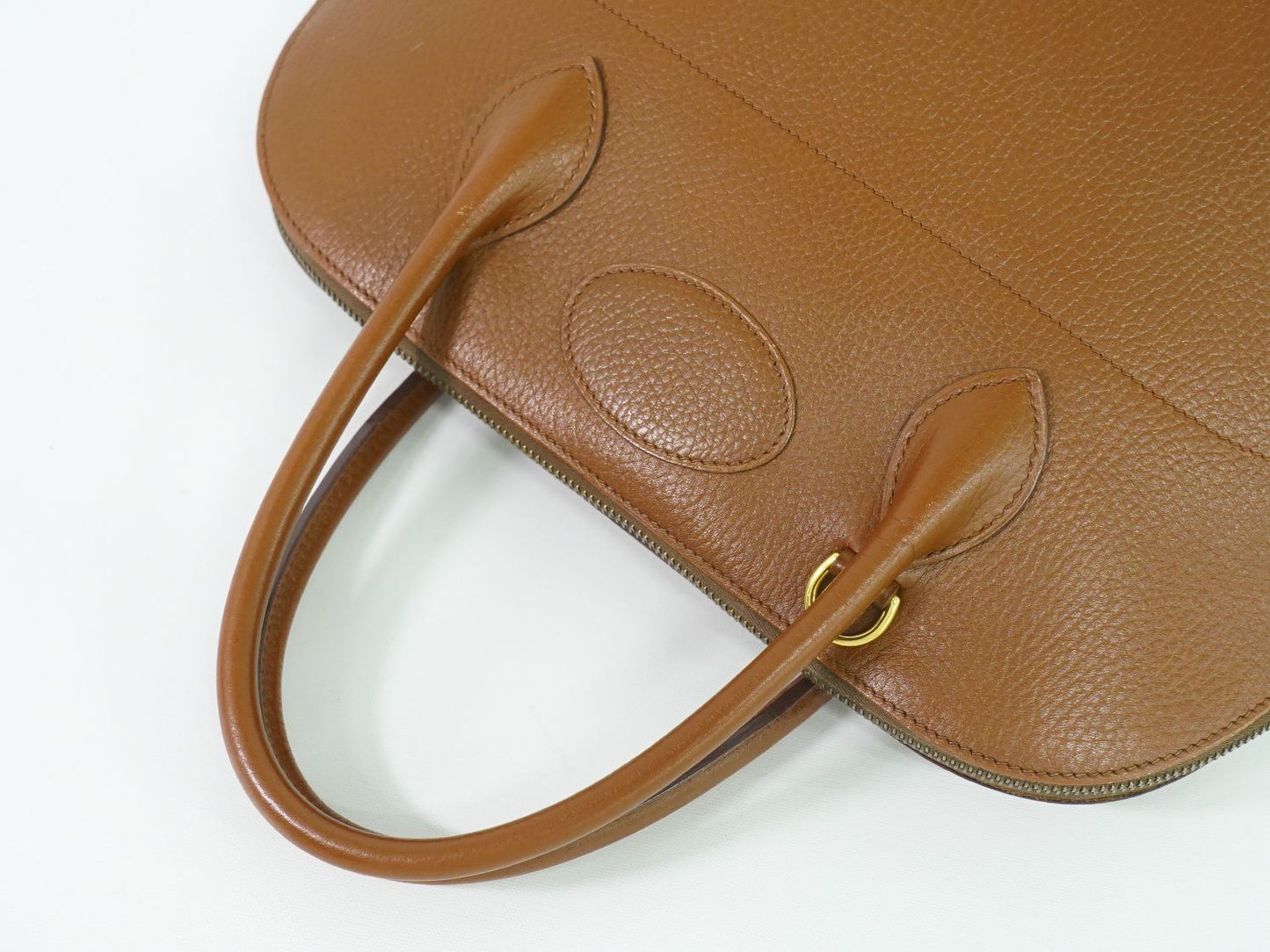 HERMES ボリード 35 ハンドバッグ 〇Z刻 ブラウン