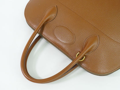 HERMES ボリード 35 ハンドバッグ 〇Z刻 ブラウン
