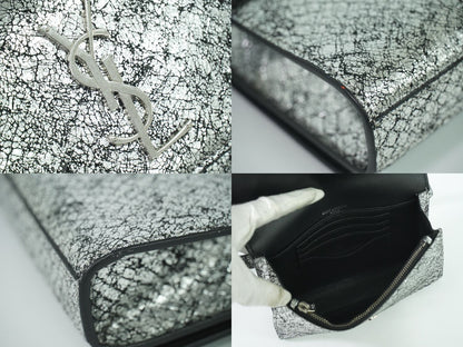 SAINT LAURENT カサンドラ ウエストポーチ シルバー