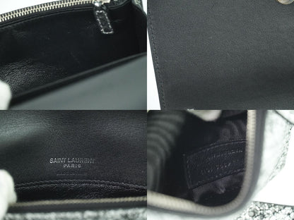 SAINT LAURENT カサンドラ ウエストポーチ シルバー