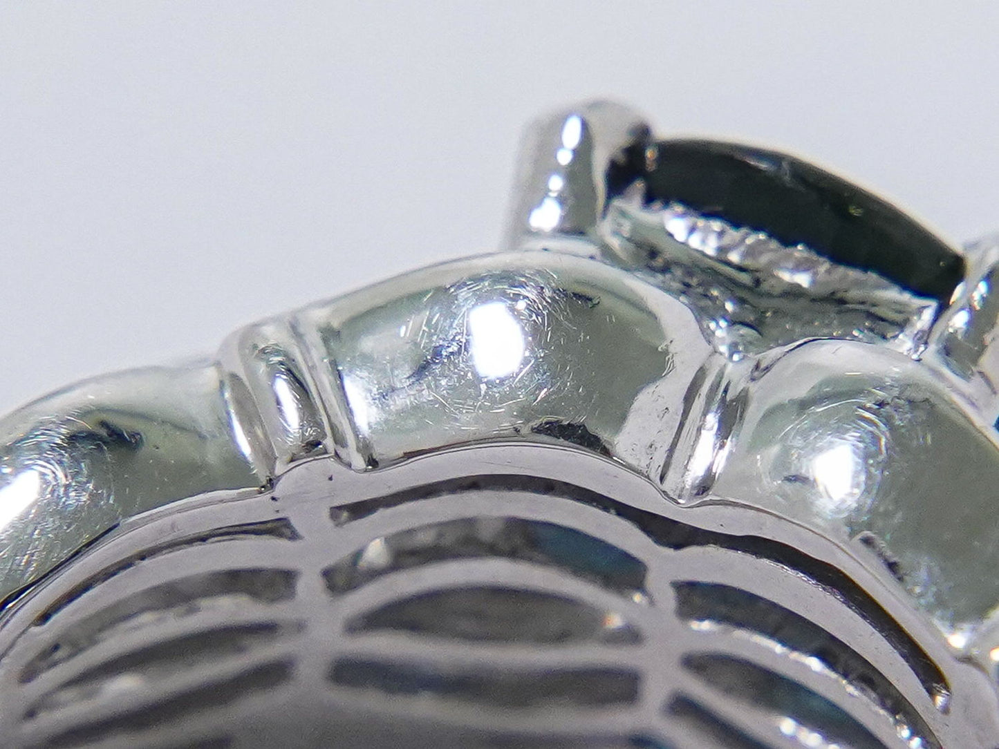サファイア 1.57ct ダイヤモンド 0.80ct Pt900 リング 13号 プラチナ ブルー