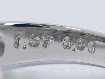 サファイア 1.57ct ダイヤモンド 0.80ct Pt900 リング 13号 プラチナ ブルー