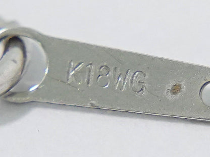 タンザナイト 1.00ct ダイヤモンド 0.01ct K18 WG ネックレス パープル