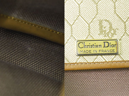 Christian Dior ハニカム柄 ショルダーバッグ ベージュ