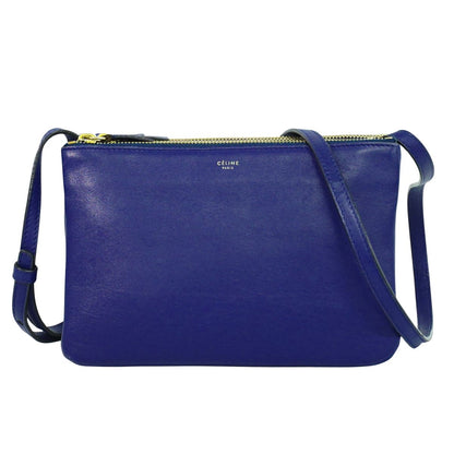 CELINE トリオ スモール ショルダーバッグ ブルー