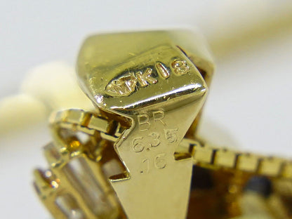 ボルダーオパール 6.35ct ダイヤモンド 0.16ct 750 K18 YG ネックレス ブルー