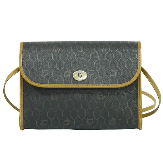 Christian Dior ハニカム柄 ショルダーバッグ ブラック