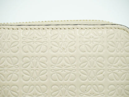 LOEWE リピート アナグラム ラウンドファスナー 長財布 ベージュ