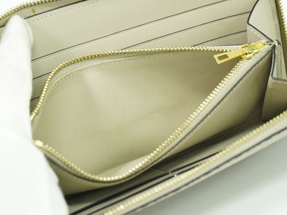 LOEWE リピート アナグラム ラウンドファスナー 長財布 ベージュ