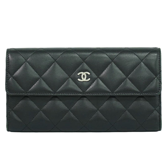 CHANEL ココマーク マトラッセ 長財布 ブラック