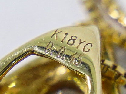 ダイヤモンド 0.45ct K18 YG ネックレス イエローゴールド