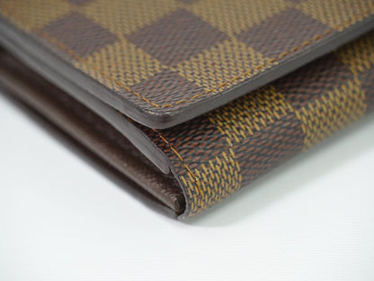 LOUIS VUITTON ポルトフォイユ トレゾール ダミエ エベヌ 折財布 N61736