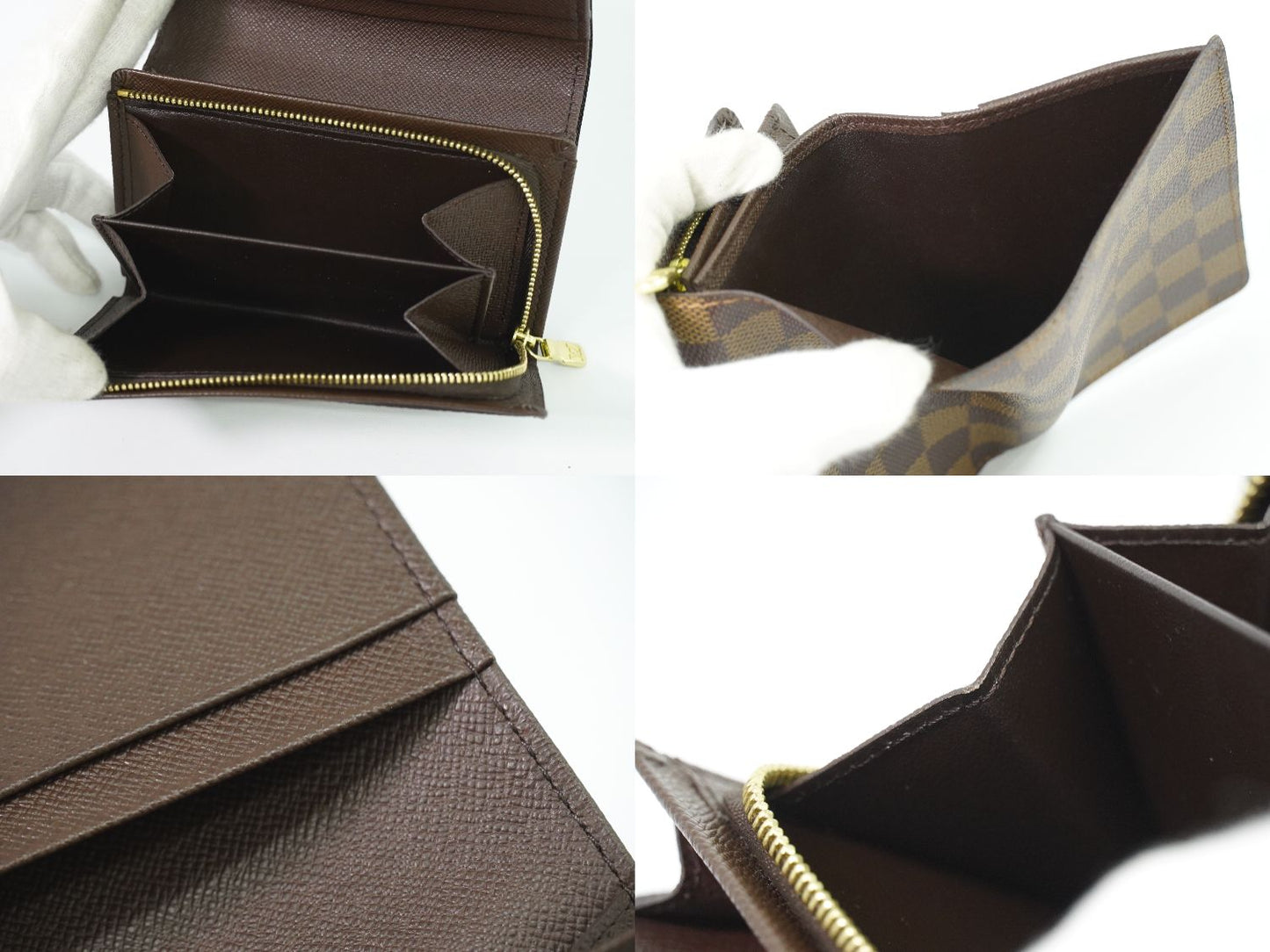 LOUIS VUITTON ポルトフォイユ トレゾール ダミエ エベヌ 折財布 N61736