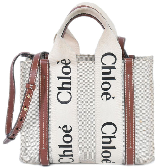 Chloe ウッディ スモール 2WAY ショルダーバッグ ベージュ ブラウン