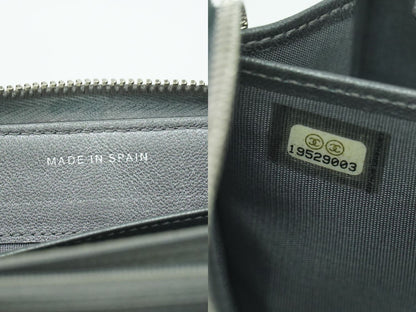 CHANEL マトラッセ ココマーク 長財布 グレー