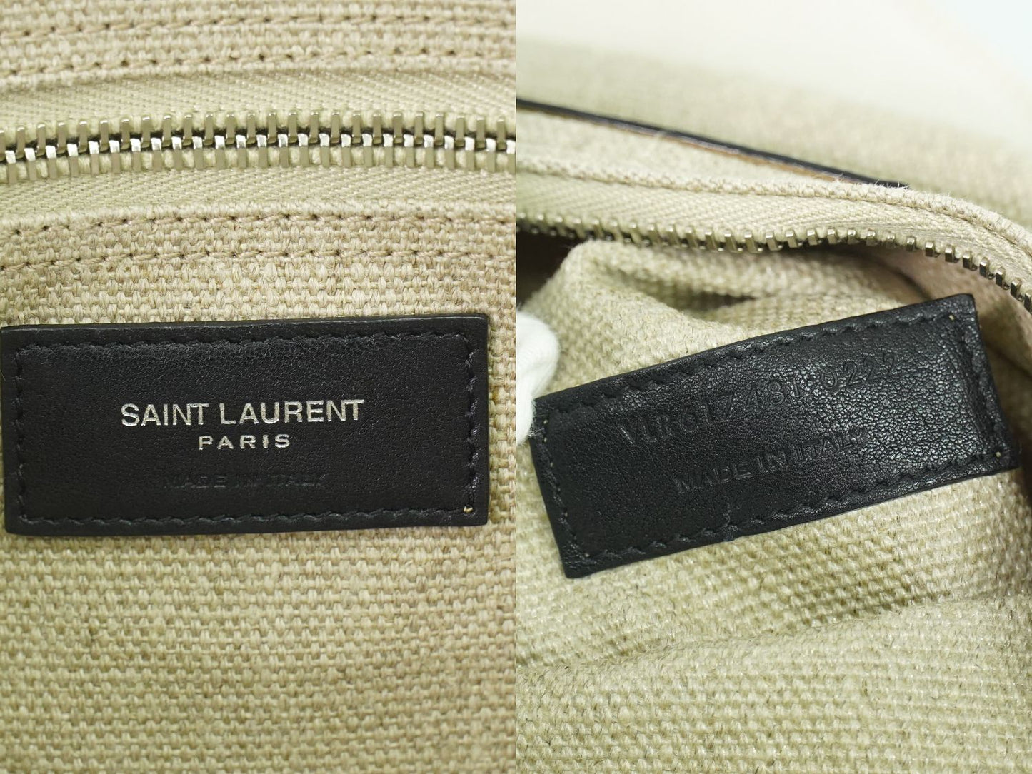 YVES SAINT LAURENT リヴ ゴージュ トートバッグ ホワイト ベージュ