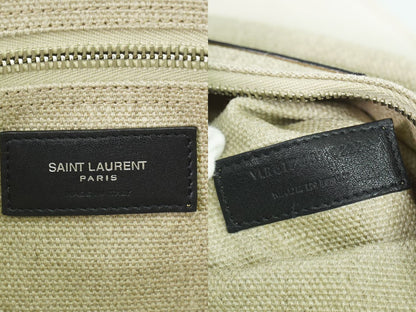 YVES SAINT LAURENT リヴ ゴージュ トートバッグ ホワイト ベージュ