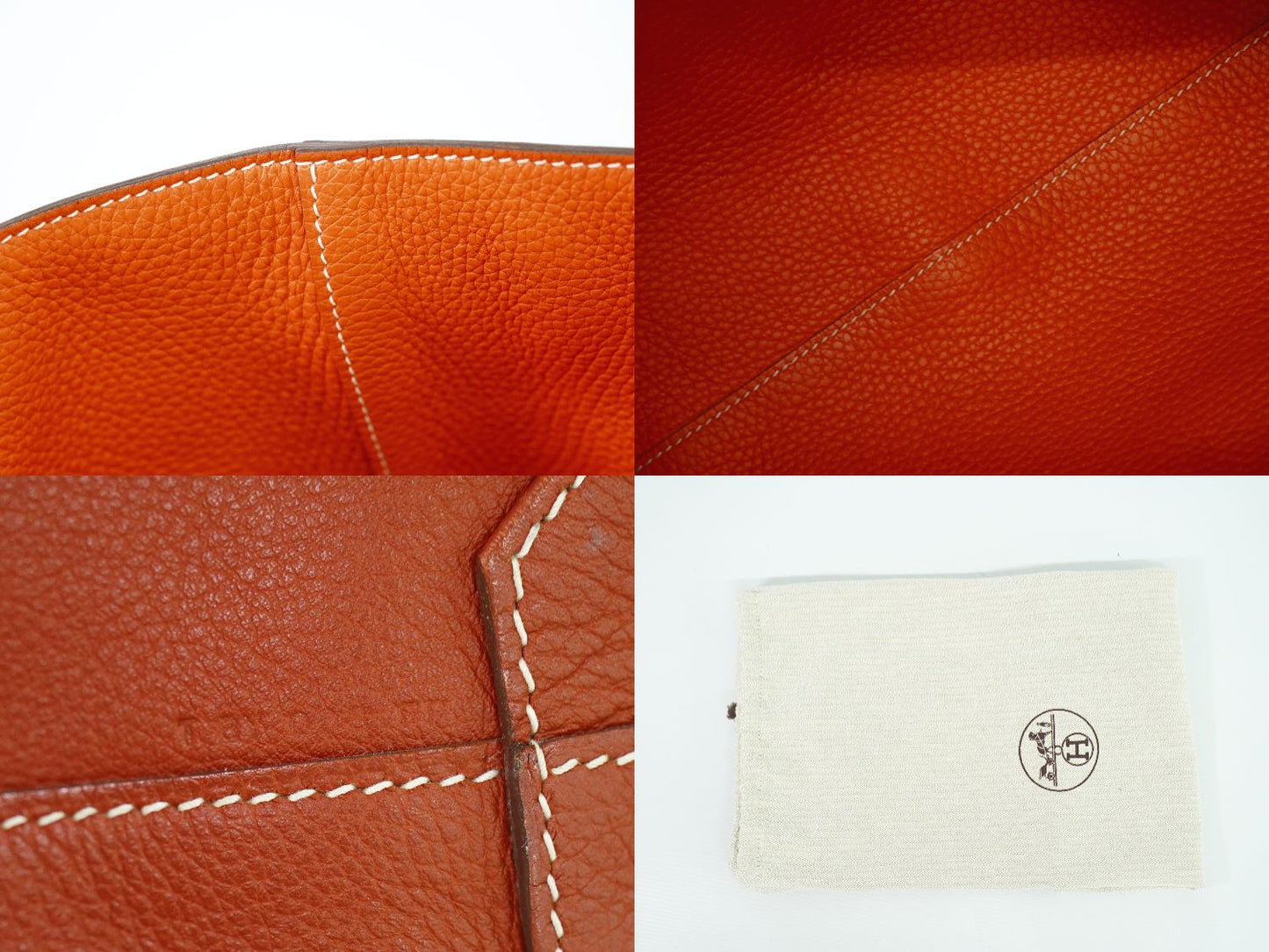 HERMES ドゥブルセンス 45 トートバッグ T刻 ブラウン系