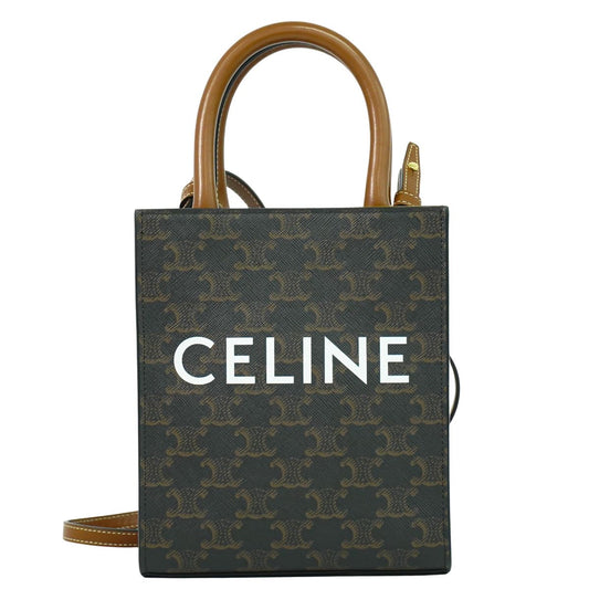 CELINE ミニバーティカルカバ トリオンフ 2WAY ブラウン
