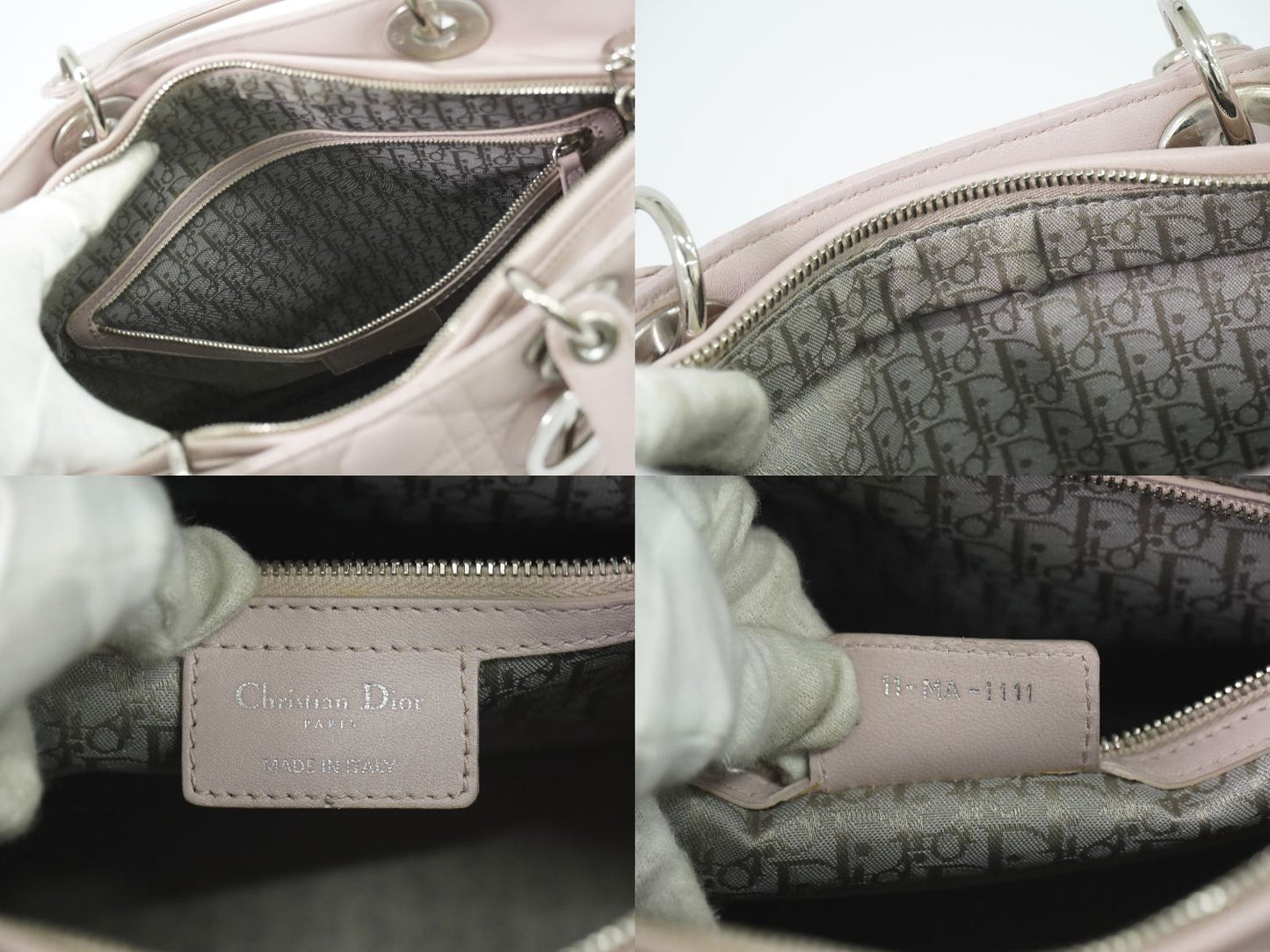 Christian Dior レディディオール 2WAY ショルダーバッグ ピンク