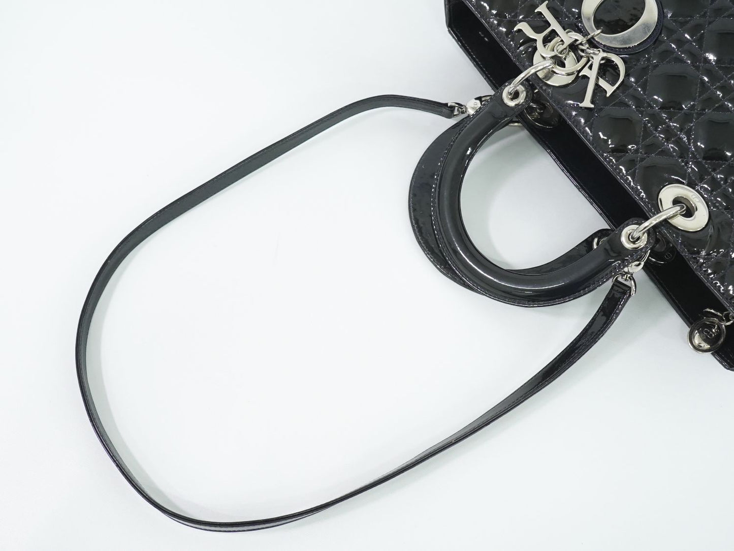 Christian Dior レディディオール 2WAY ショルダーバッグ ネイビー