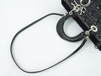 Christian Dior レディディオール 2WAY ショルダーバッグ ネイビー