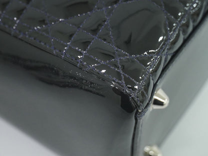 Christian Dior レディディオール 2WAY ショルダーバッグ ネイビー