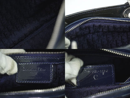 Christian Dior レディディオール 2WAY ショルダーバッグ ネイビー