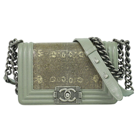 CHANEL ボーイシャネル ココマーク ショルダーバッグ グレー