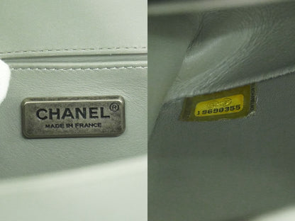 CHANEL ボーイシャネル ココマーク ショルダーバッグ グレー