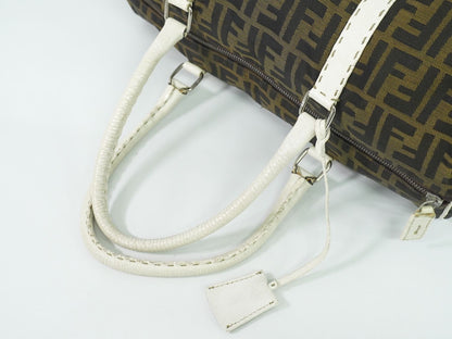 FENDI ズッカ ミニ ボストンバッグ ブラウン