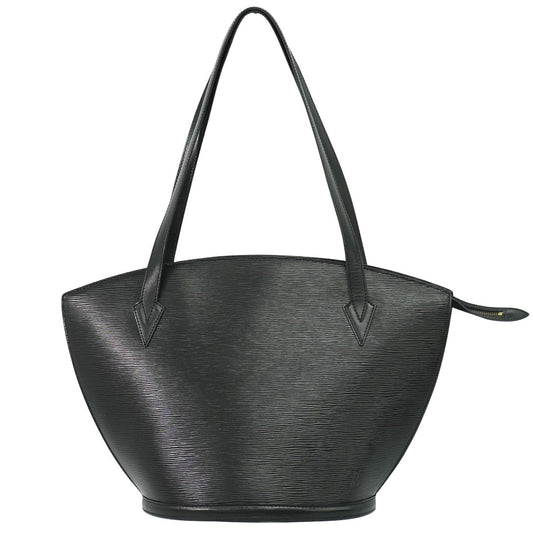 LOUIS VUITTON サンジャック ショッピング エピ レザー ショルダーバッグ ブラック M52262