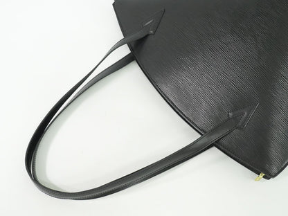 LOUIS VUITTON サンジャック ショッピング エピ レザー ショルダーバッグ ブラック M52262