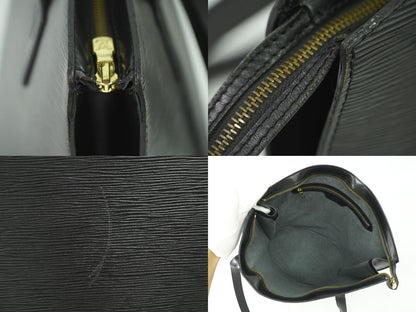 LOUIS VUITTON サンジャック ショッピング エピ レザー ショルダーバッグ ブラック M52262