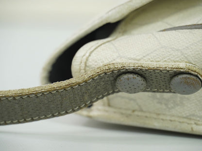 Christian Dior ハニカム柄 ショルダーバッグ ホワイト