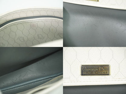 Christian Dior ハニカム柄 ショルダーバッグ ホワイト