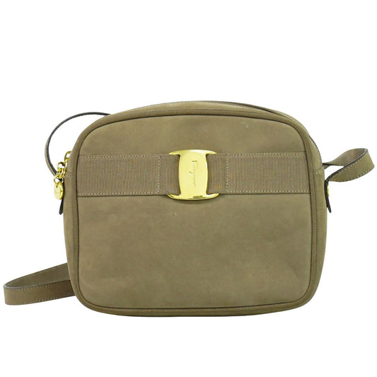 Salvatore Ferragamo ヴァラ ショルダーバッグ ベージュ