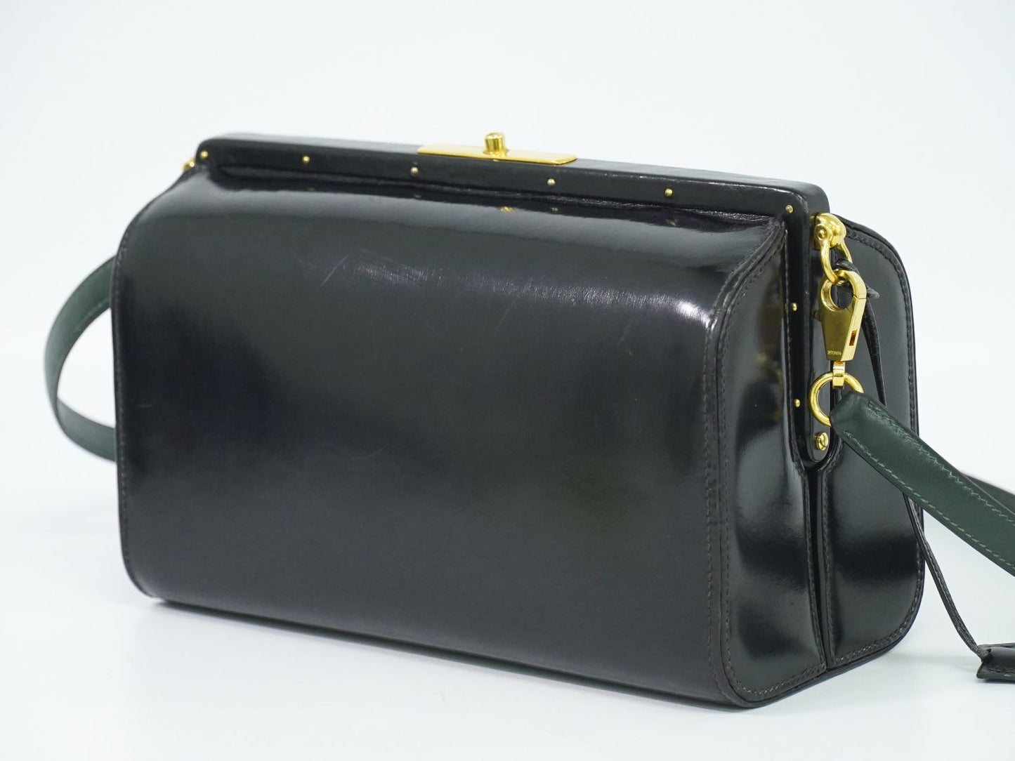 HERMES ショルダーバッグ ○K刻 ブラック