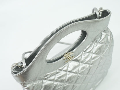 CHANEL 31 ココマーク 2WAY ショルダーバッグ シルバー
