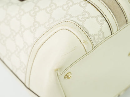 GUCCI グッチシマ レザー ハンドバッグ アイボリー 146002