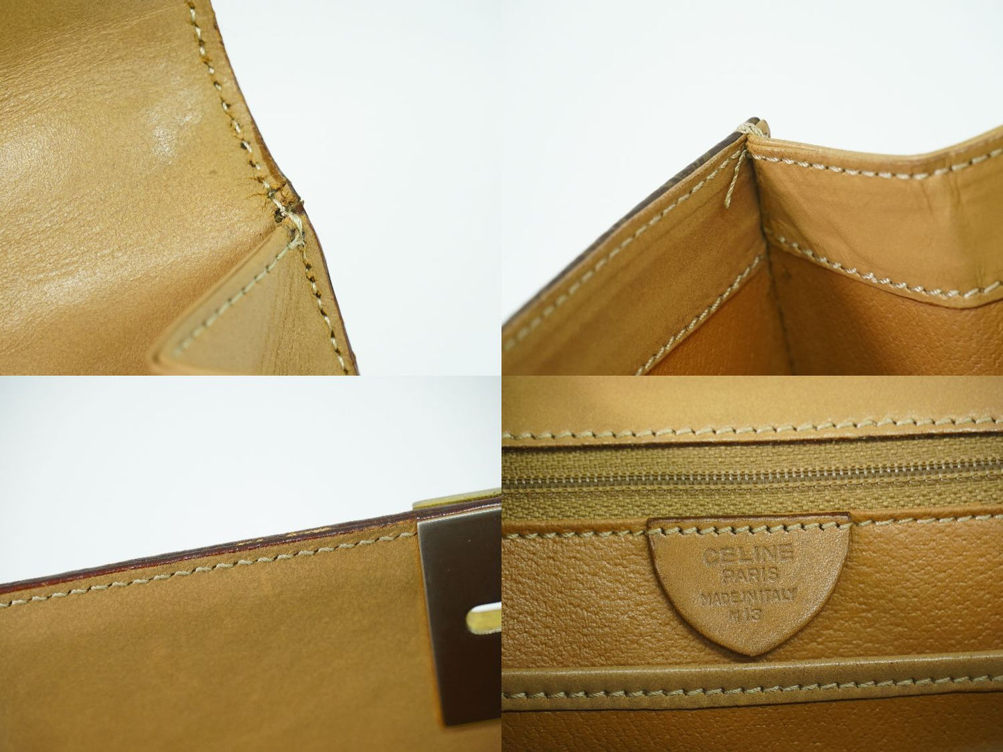CELINE マカダム ハンドバッグ ブラウン