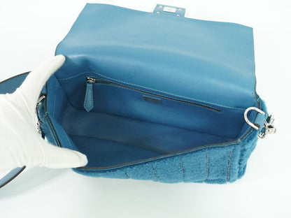 FENDI バケット 2WAY ショルダーバッグ ブルー 8BR796