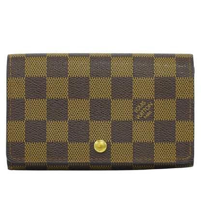 LOUIS VUITTON ポルト モネ ビエ トレゾール ダミエ エベヌ 折財布 N61730