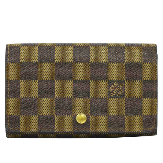 LOUIS VUITTON ポルト モネ ビエ トレゾール ダミエ エベヌ 折財布 N61730