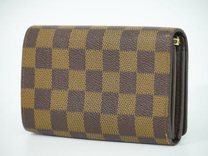 LOUIS VUITTON ポルト モネ ビエ トレゾール ダミエ エベヌ 折財布 N61730