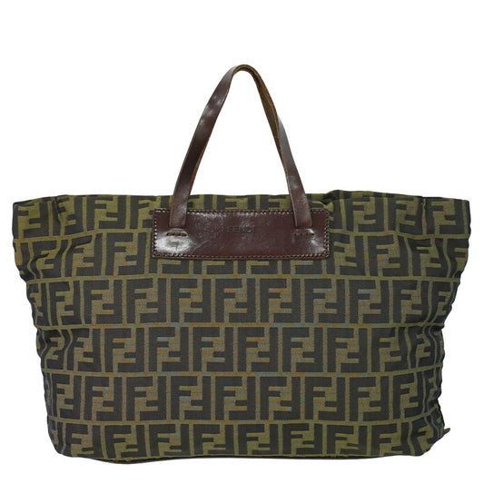 FENDI ズッカ ハンドバッグ ブラウン