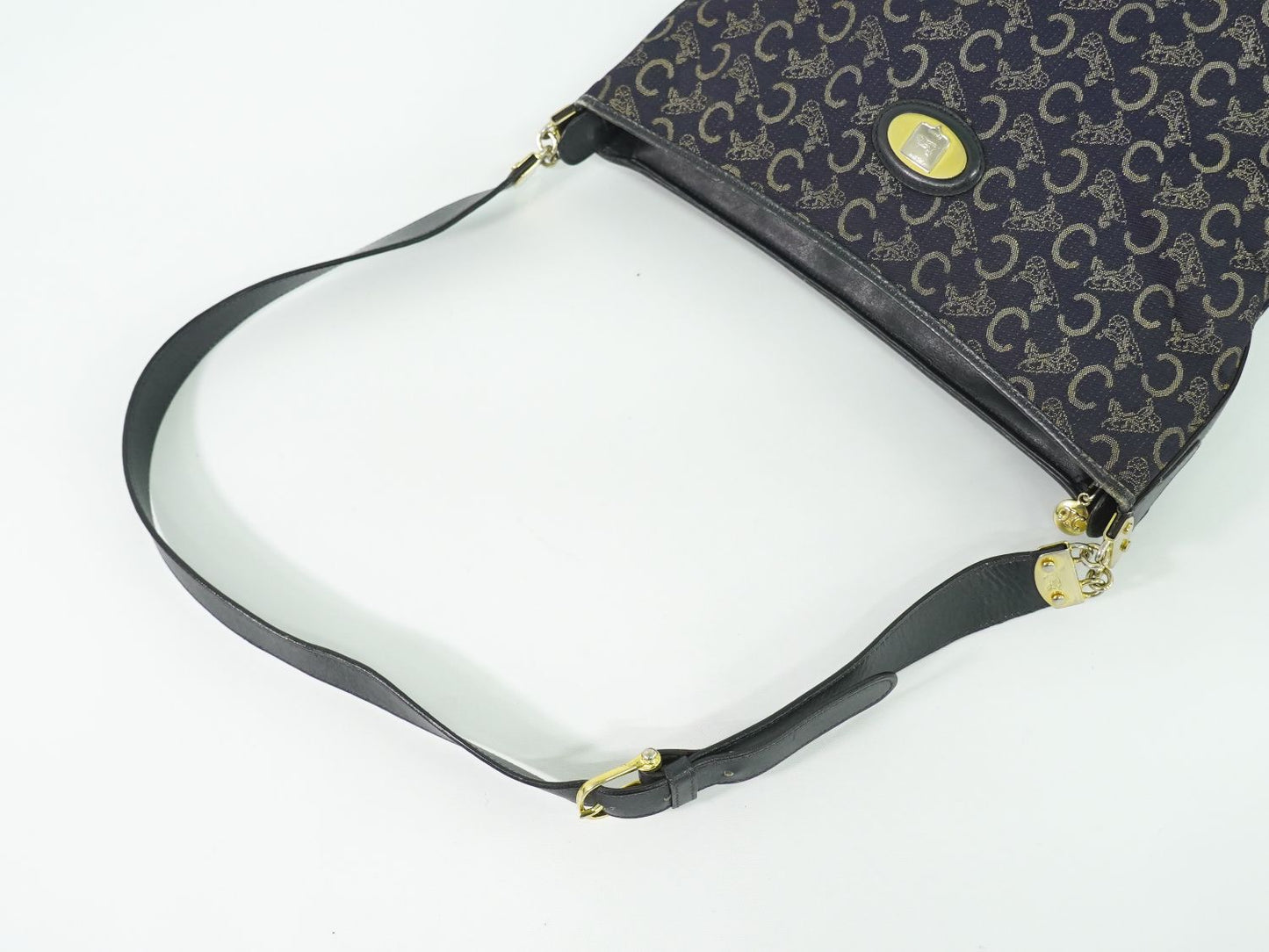 CELINE Cマカダム ショルダーバッグ ネイビー