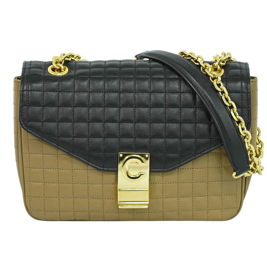CELINE Cミディアム ショルダーバッグ ブラウン ブラック