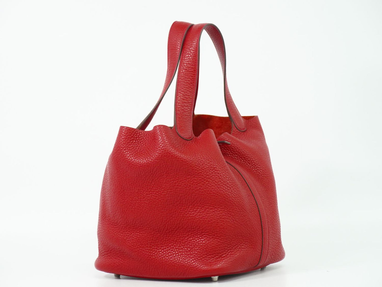 HERMES ピコタンロック MM ハンドバッグ T刻 レッド