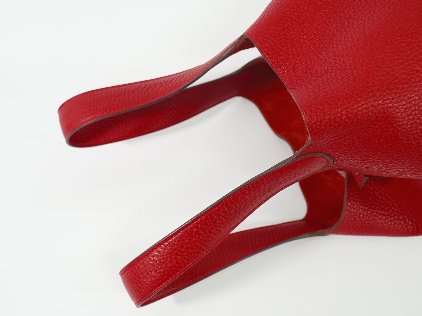 HERMES ピコタンロック MM ハンドバッグ T刻 レッド
